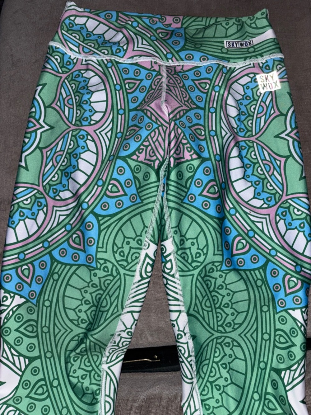 SKYWOX Green & Blue Patterned Leggings